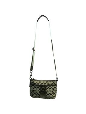 Vintage Y2K Coach Monogram Leather Crossbody Bag - Brown